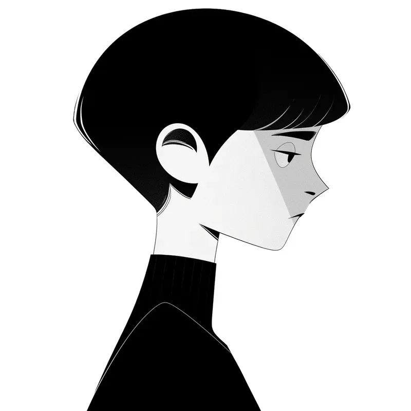 Black White Simple Art