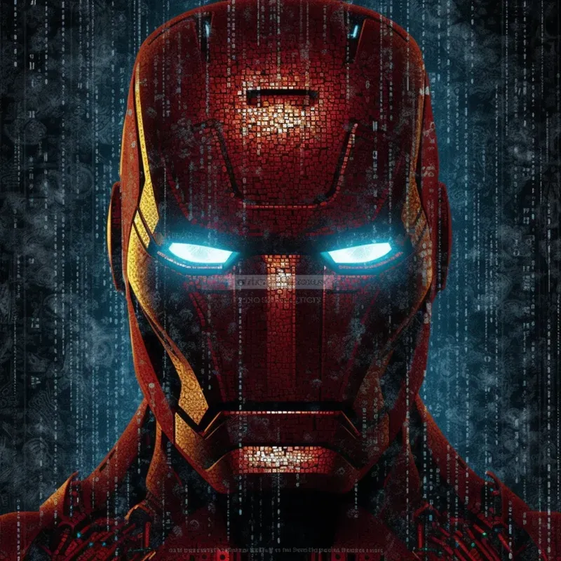 Super Cool Matrix Style Super Heroes