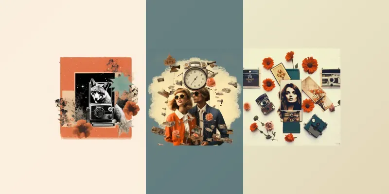 Whimsical Polaroids 70s Selfie Art generated by undefined