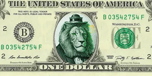 Dollar Bill Portrait generated by dalle