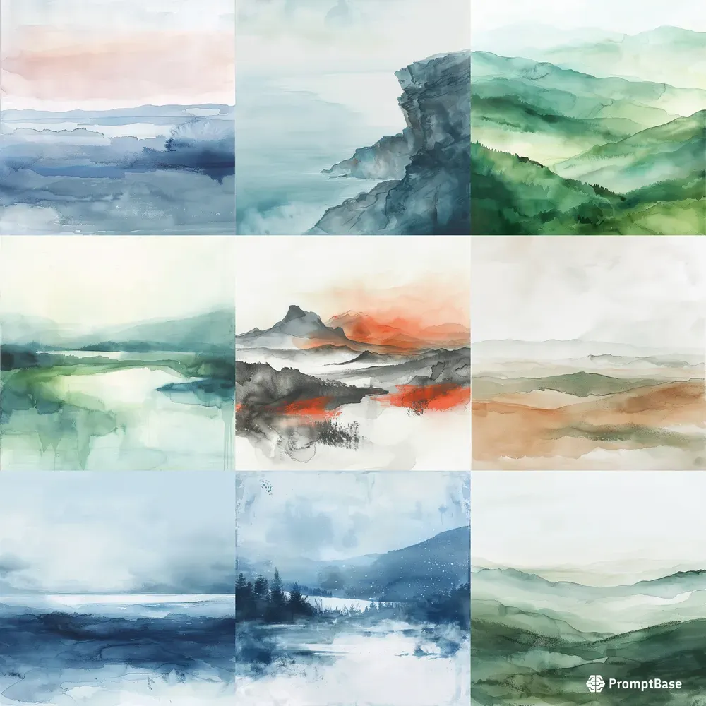 Serene And Ry Watercolor Paintings