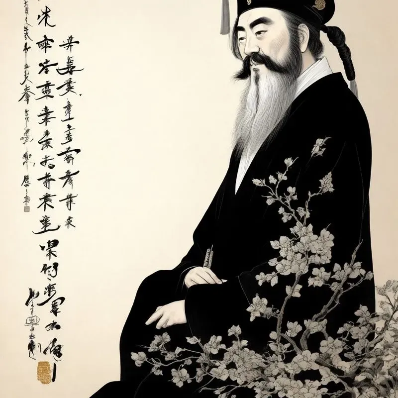 Chinese Ink Paintings With Calligraphy