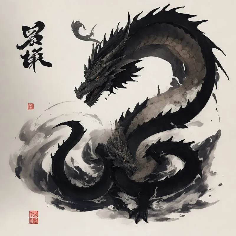 Chinese Ink Paintings With Calligraphy