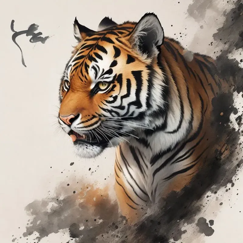 Chinese Ink Paintings With Calligraphy