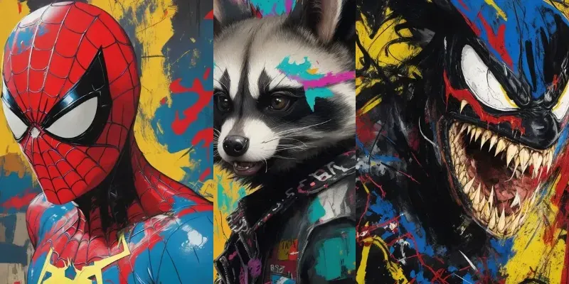 Marvel Characters Vivid And Basquiat generated by undefined