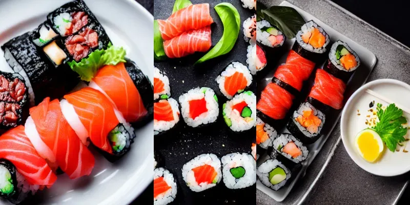 Delicious Sushi Photography generated by undefined