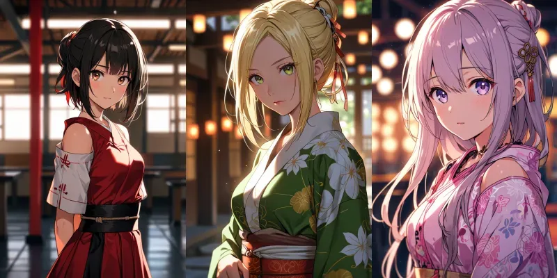 Charming Anime Character Wallpapers generated by undefined