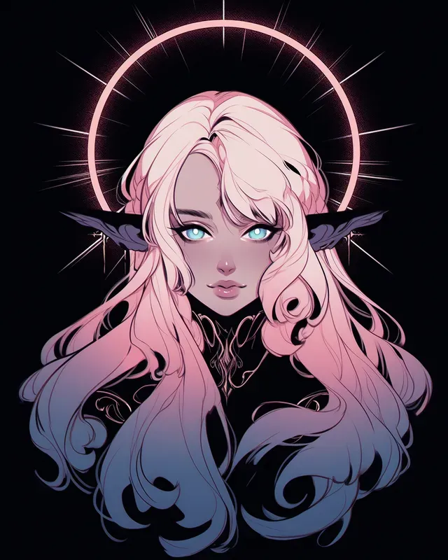 Cute Cartoon Girls Portraits