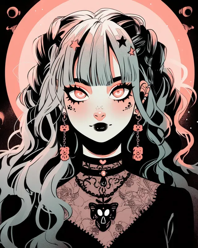 Cute Cartoon Girls Portraits