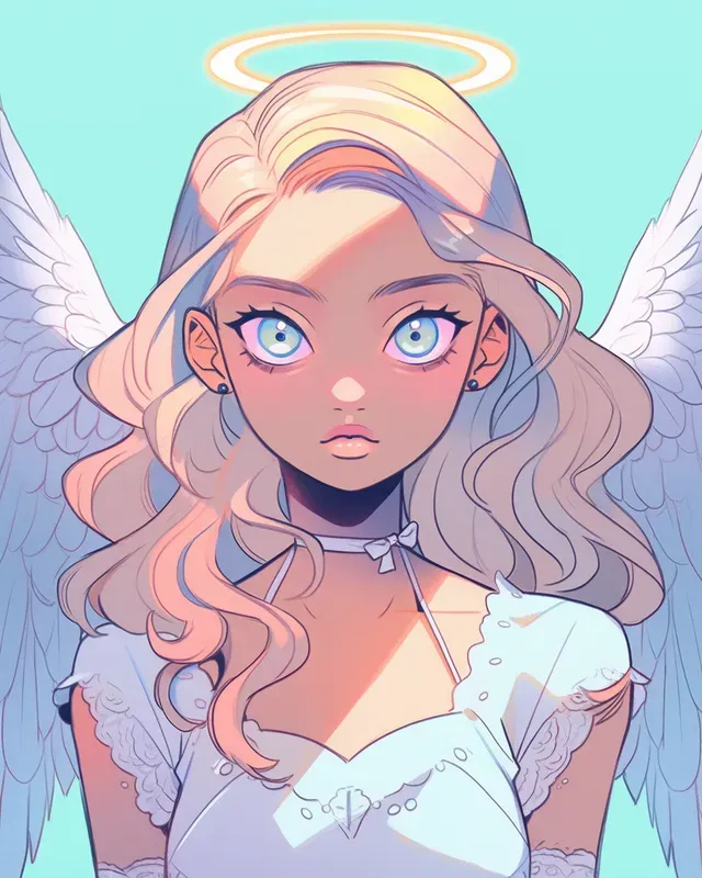 Cute Cartoon Girls Portraits