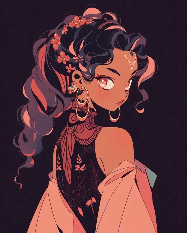 Cute Cartoon Girls Portraits