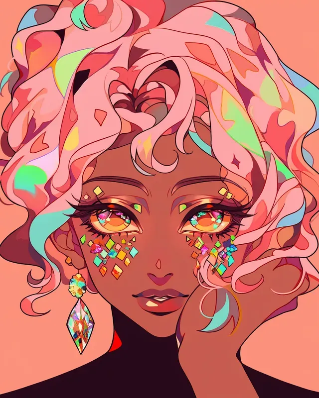 Cute Cartoon Girls Portraits