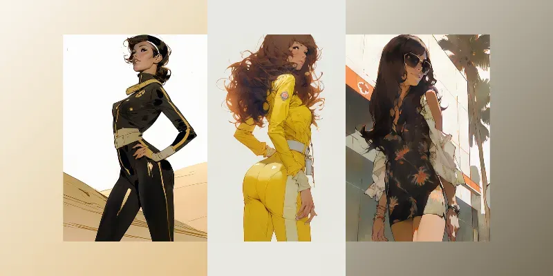 Girls Japan Retro Style generated by undefined