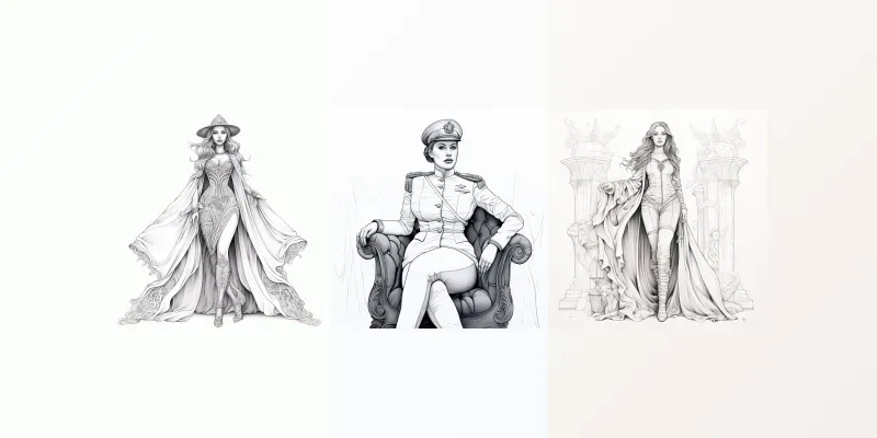 Fantastic Fashion Coloring Books generated by undefined