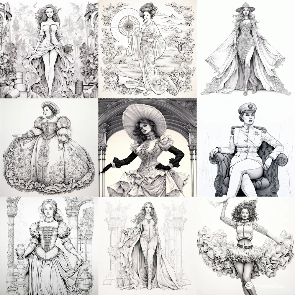 Fantastic Fashion Coloring Books