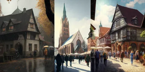 Traditional German Cities generated by midjourney