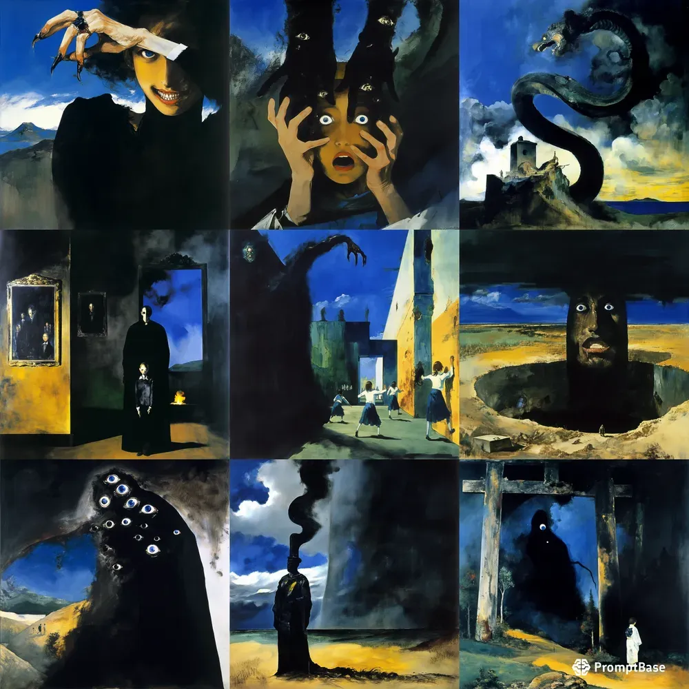 Dark Art Abstract Horror Paintings