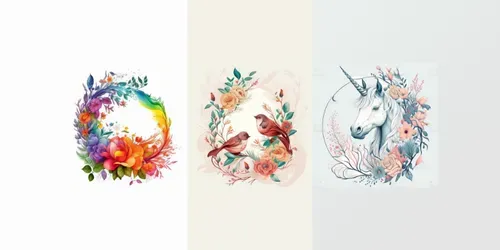 Floral T-shirt Designs generated by midjourney