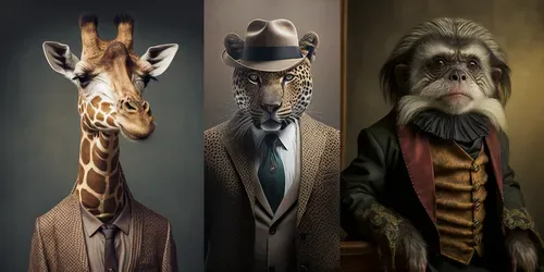 Formal Animals generated by midjourney