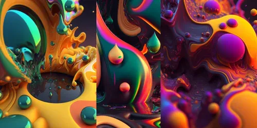 Psychedelic Liquids generated by midjourney