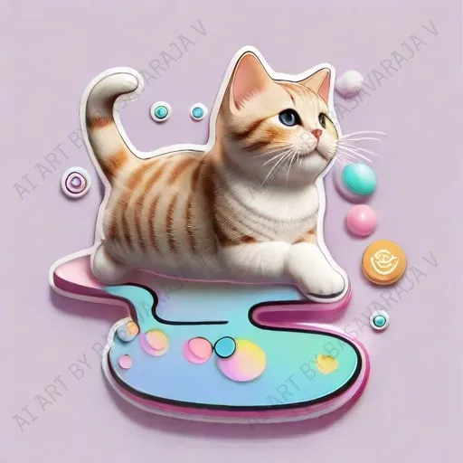 3D Sticker Art For Social Media