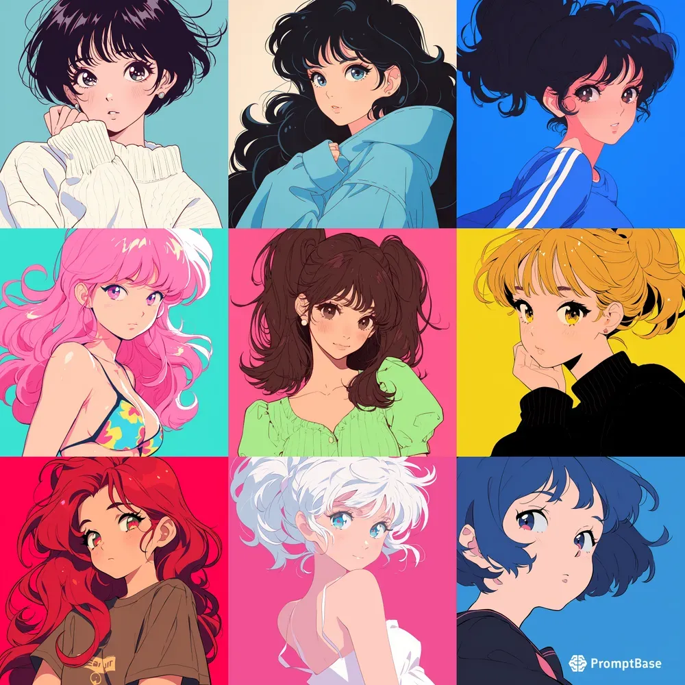 Retro Cute Girls