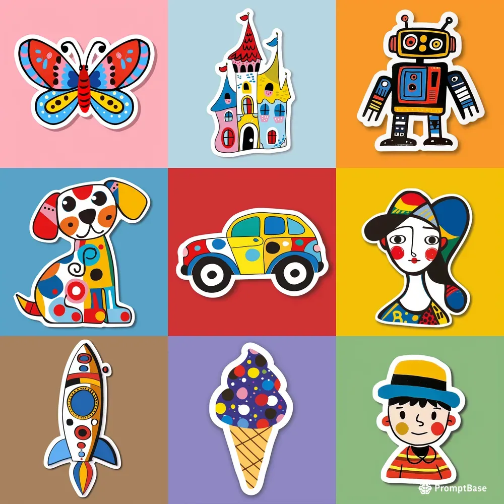 Colorful Cute Stickers For Children
