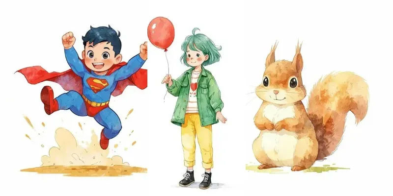 Cute Children Drawings generated by undefined