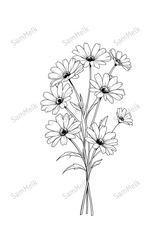 Elegant Line Floral Art
