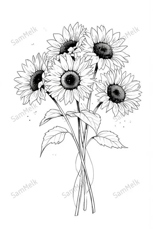 Elegant Line Floral Art