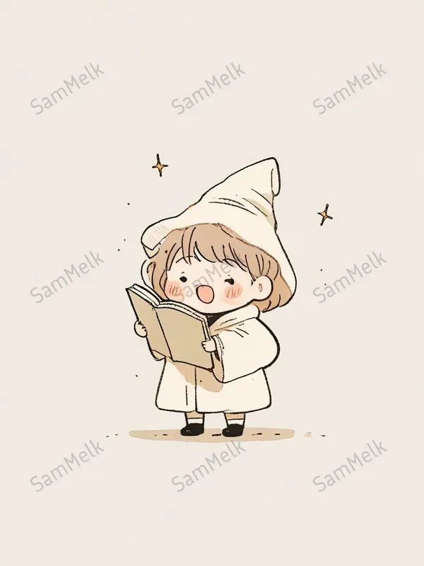 Charming Handsketched Chibi Characters