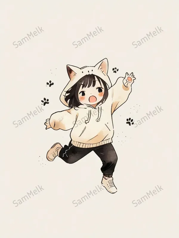 Charming Handsketched Chibi Characters