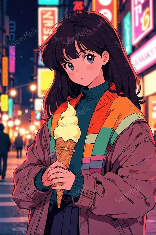 Retrofuturistic Animeinspired Neons