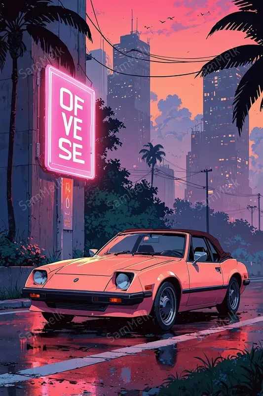 Retrofuturistic Animeinspired Neons