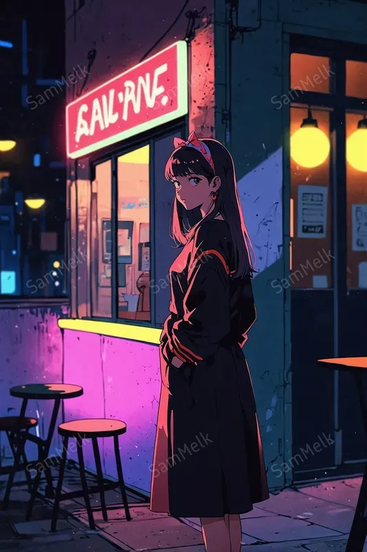 Retrofuturistic Animeinspired Neons