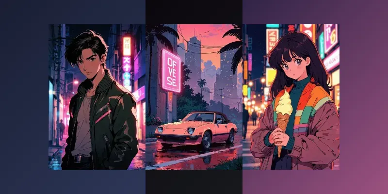 Retrofuturistic Animeinspired Neons generated by undefined