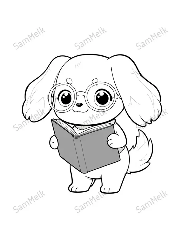 Whimsical Coloring Book Animal Portraits