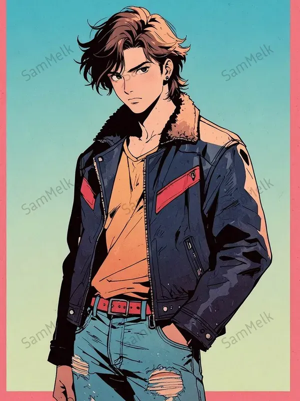Vintage Anime Fullbody Character Designs