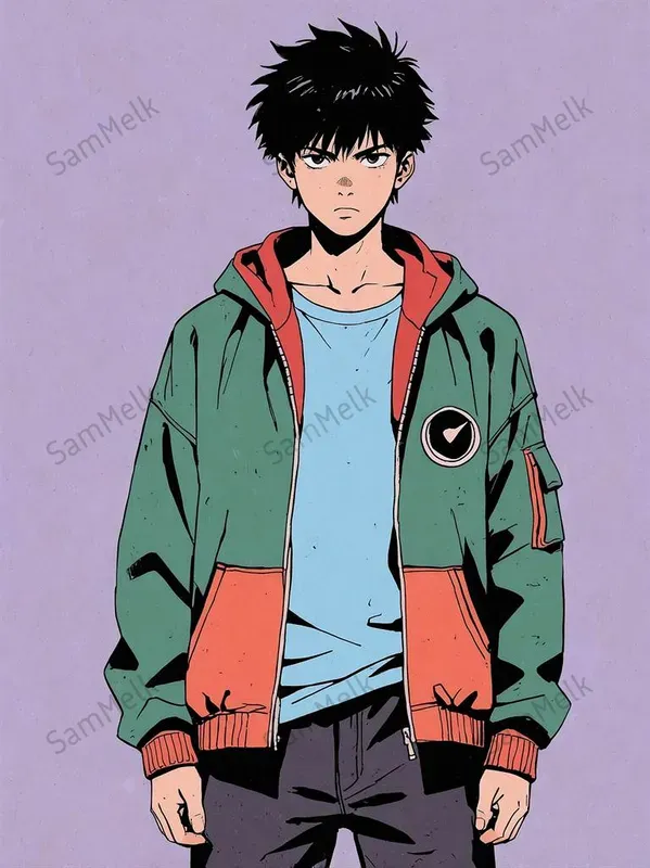 Vintage Anime Fullbody Character Designs