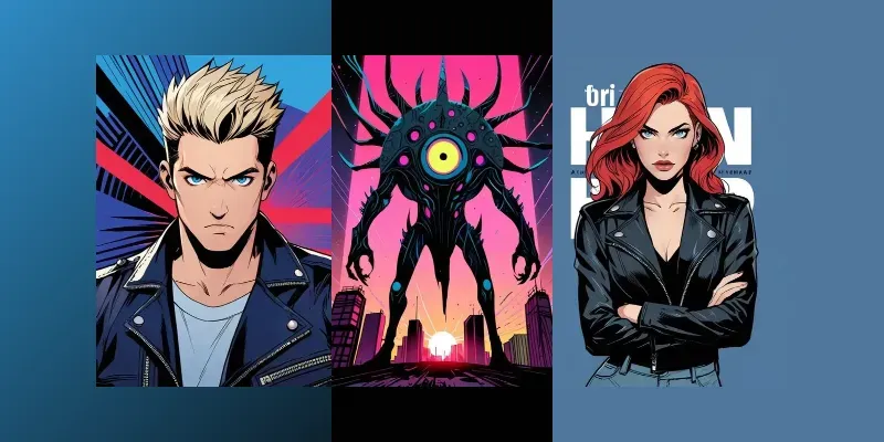 Vivid Comic Book Style Illustrations generated by undefined