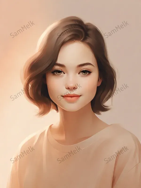 Minimalist Portrait Art Style