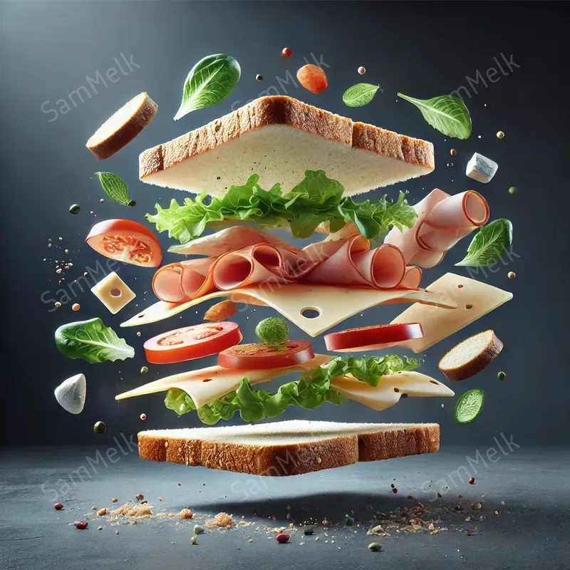 Hyperrealistic Floating Food Art