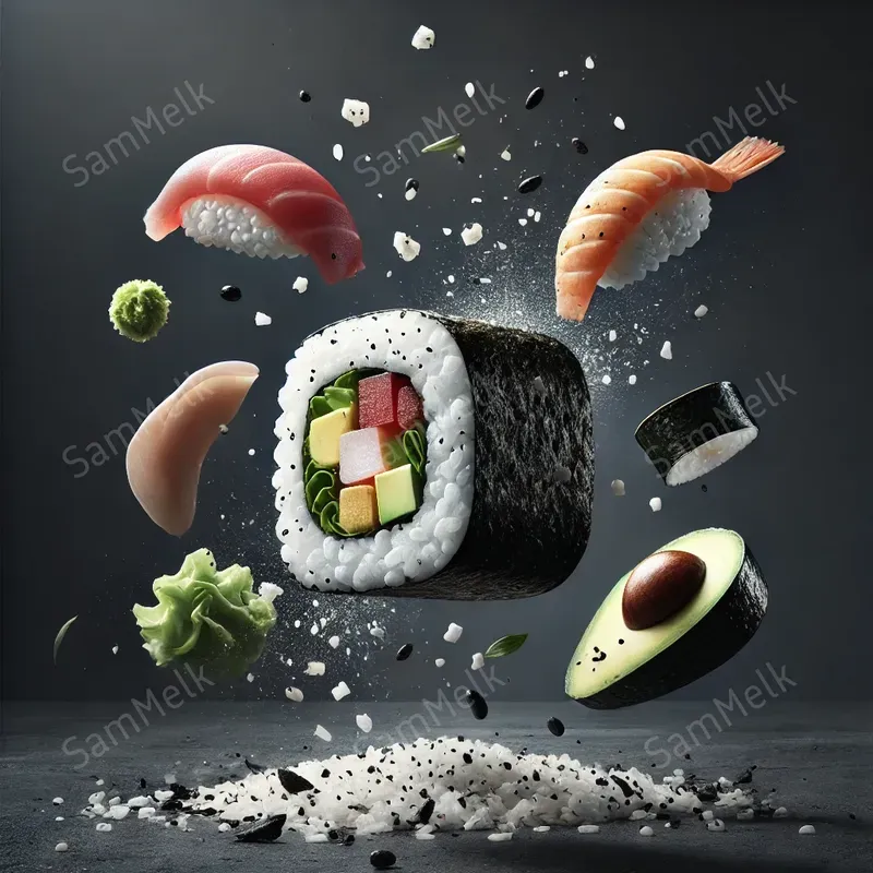 Hyperrealistic Floating Food Art