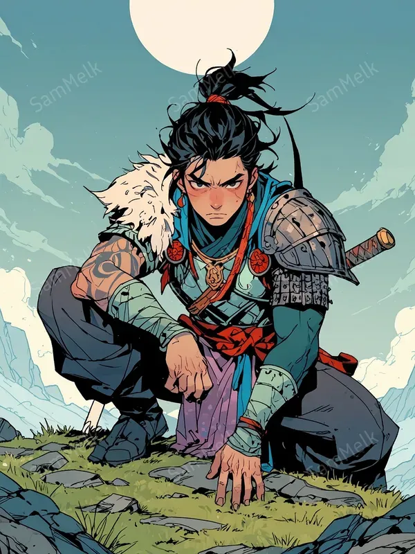 Fantasy Manhwa Characters Art