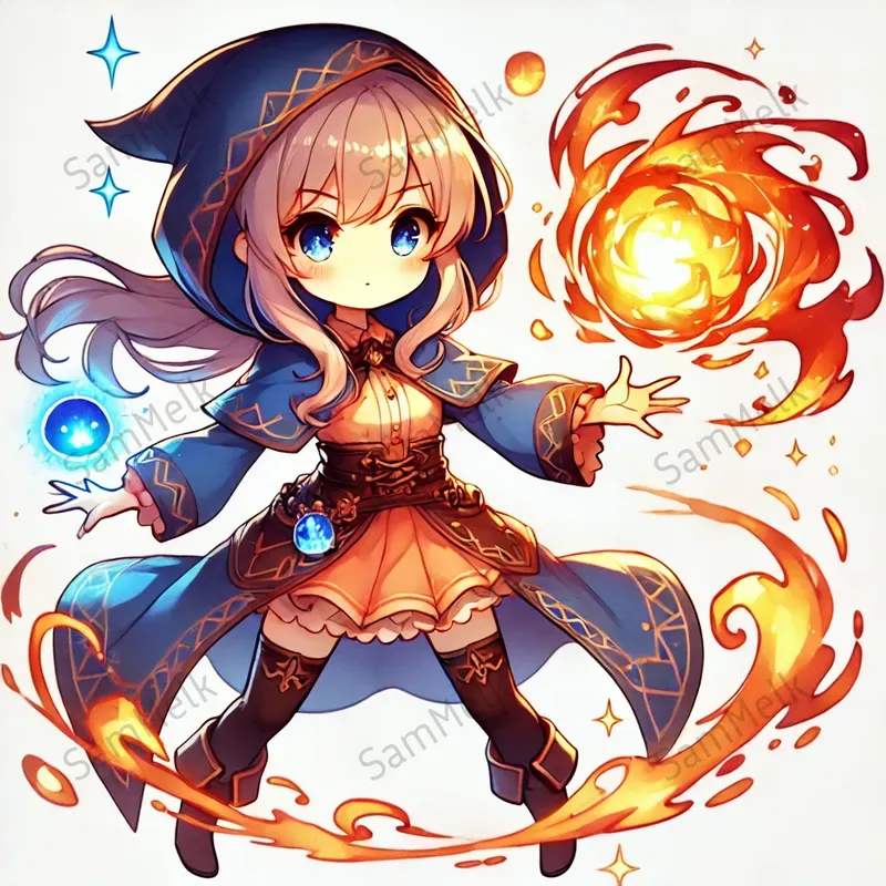 Anime Chibi Action Scenes