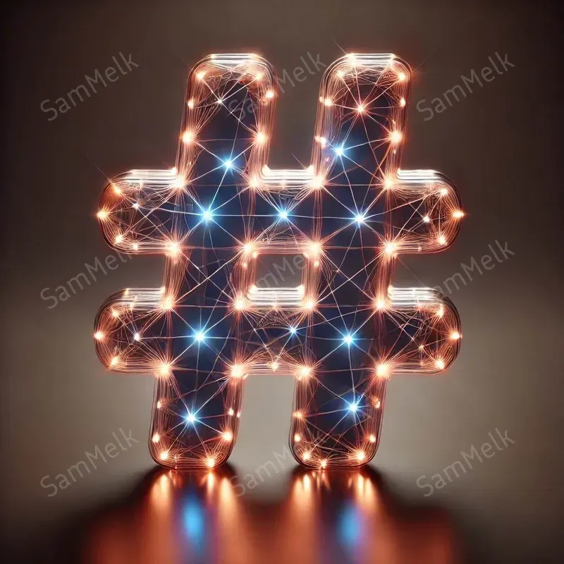 Futuristic 3D Wireframe Glow Art
