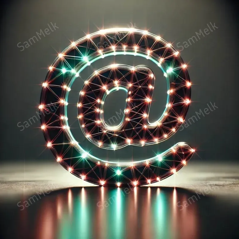 Futuristic 3D Wireframe Glow Art