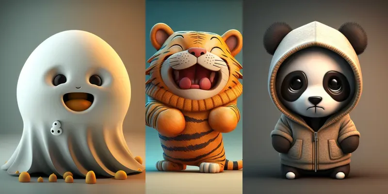 Unique Cartoon Characters generated by undefined