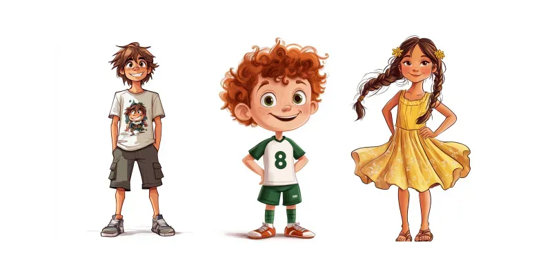 Happy Character Cartoon Illustrations generated by undefined