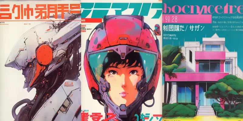 Vintage Japanese Magazine Covers generated by undefined